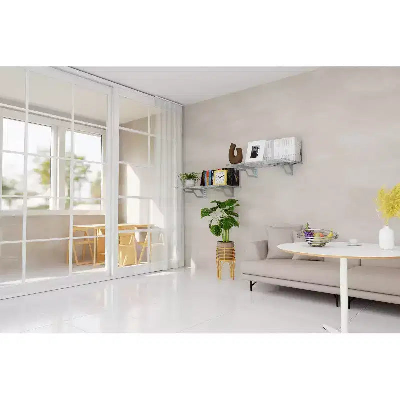 Atlas Shelving 2pk 2'x3' Wall Shelf Garage Storage Rack 400 lbs White