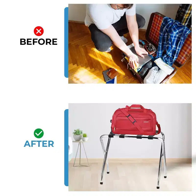 Chrome Luggage Rack - KD DIY Foldable