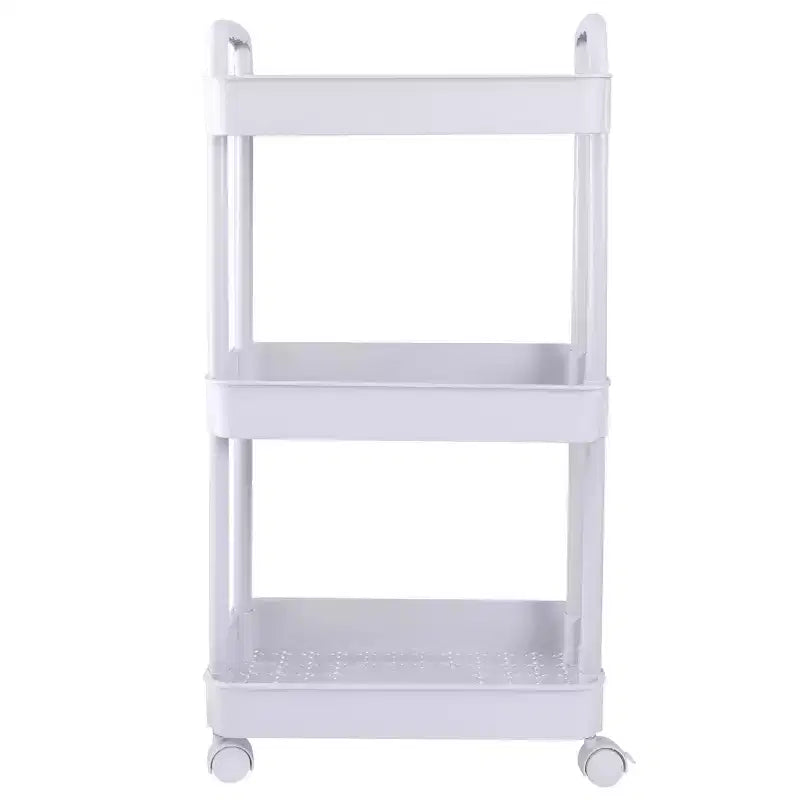 3-Tier Rolling Utility Cart with Wheels - White