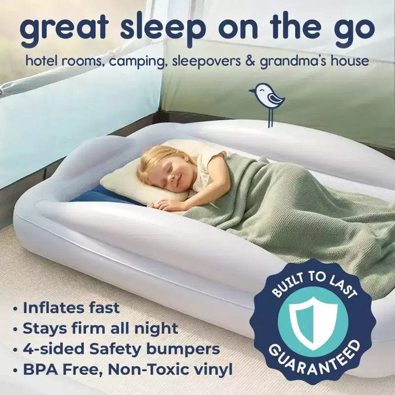 Inflatable Toddler Travel Bed - Gray