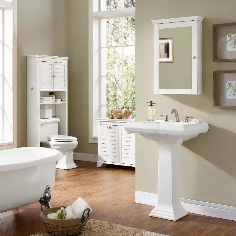 Lydia Wall Cabinet with Mirror - Warm White