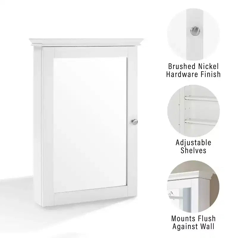 Lydia Wall Cabinet with Mirror - Warm White