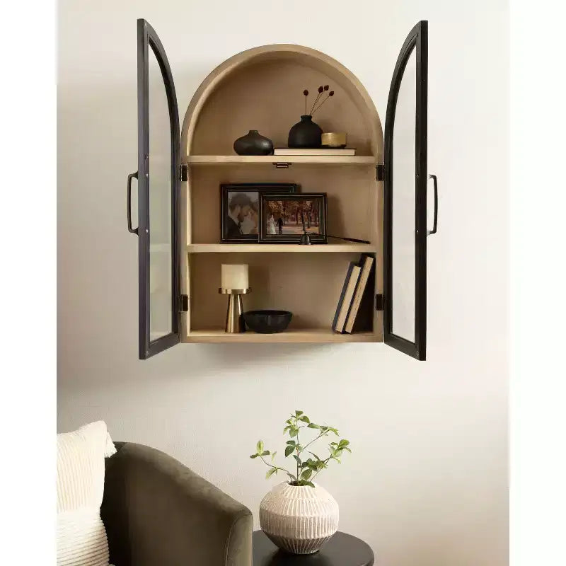 21"x30" Arch Wall Cabinet - Black
