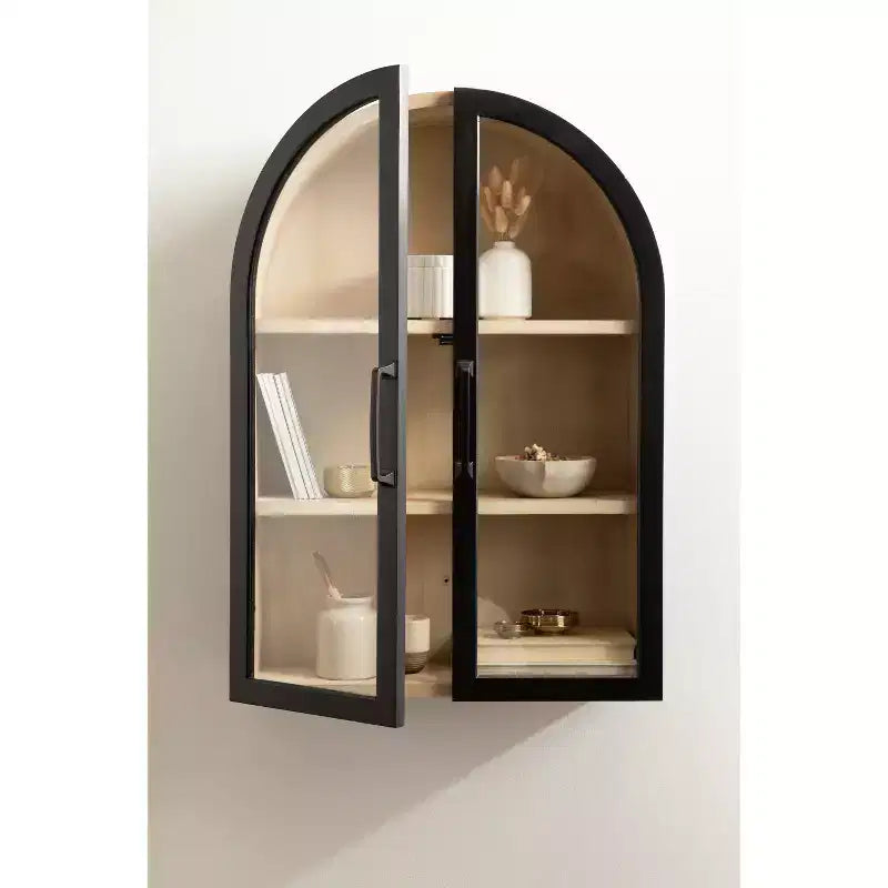 21"x30" Arch Wall Cabinet - Black