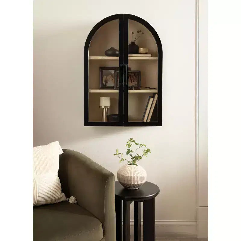21"x30" Arch Wall Cabinet - Black