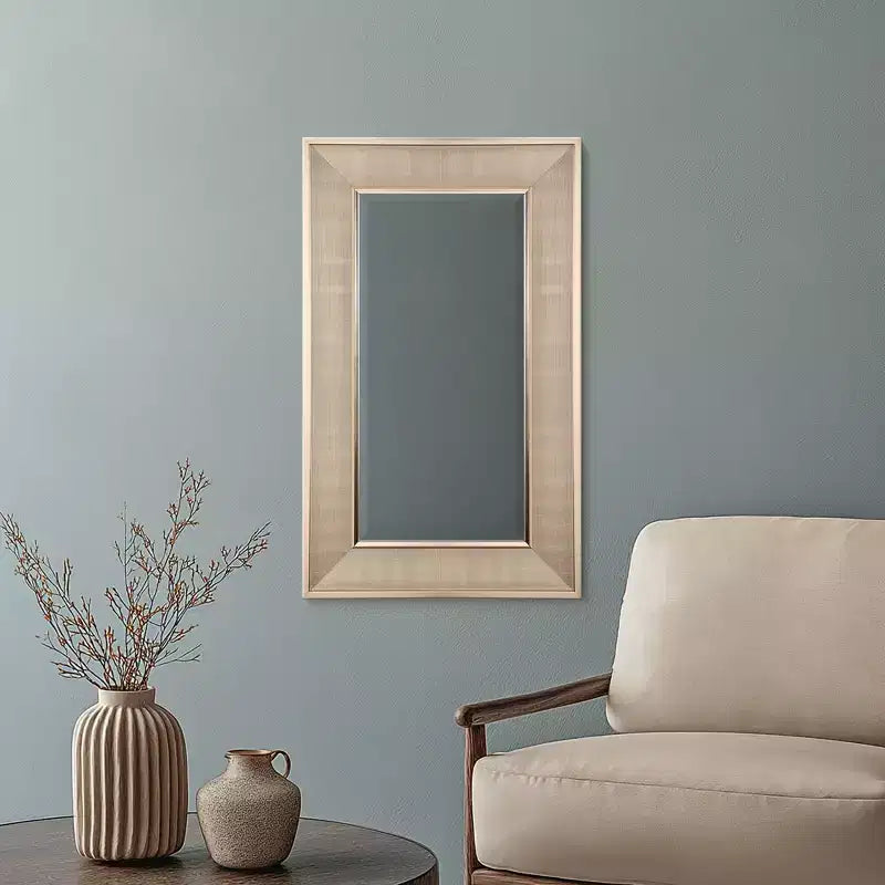 12"x24" Brushed Nickel Bathroom Wall Mirror
