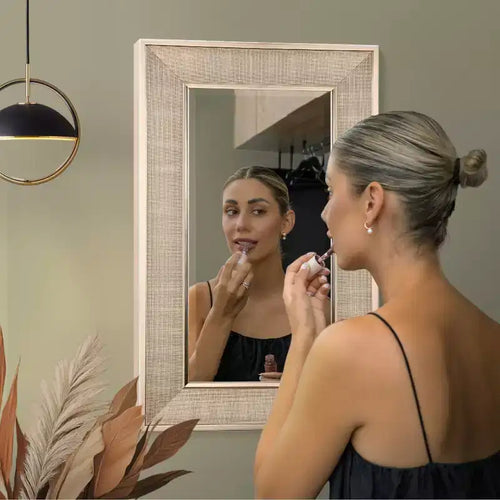 12"x24" Brushed Nickel Bathroom Wall Mirror