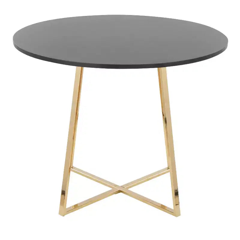 MDF Dining Table - Gold/Black