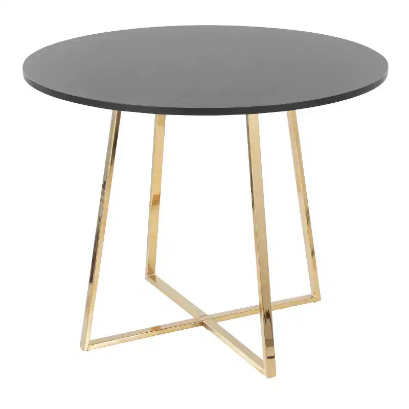MDF Dining Table - Gold/Black