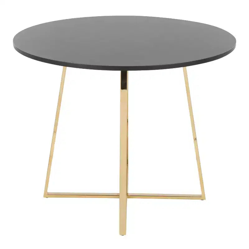 MDF Dining Table - Gold/Black