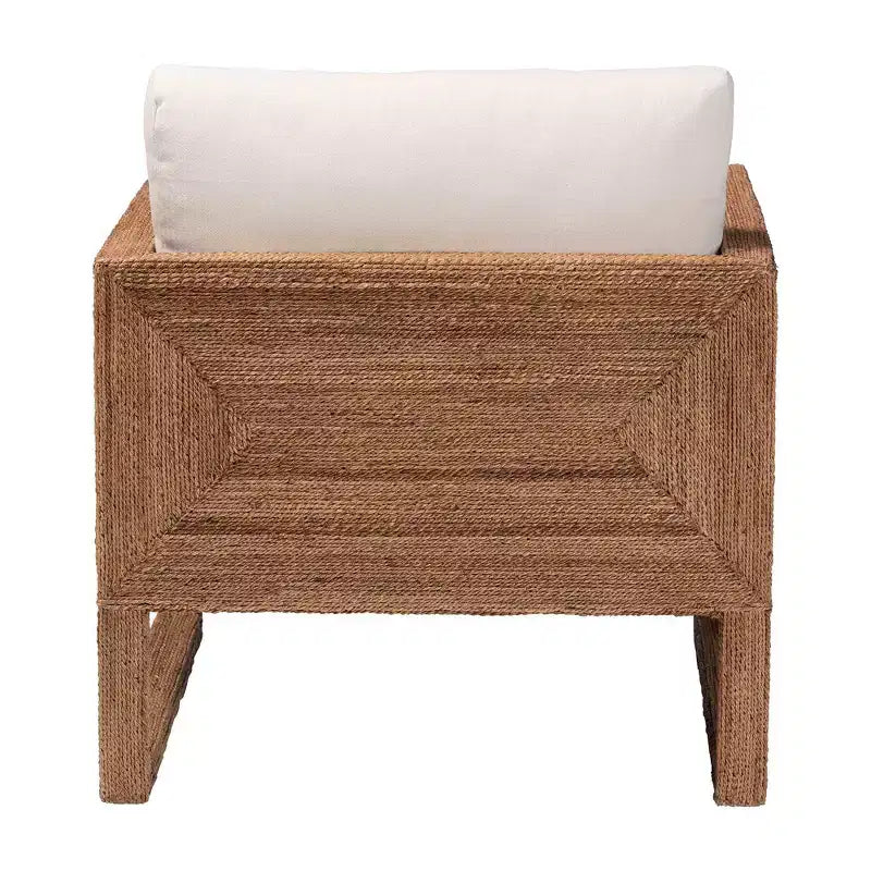 Helina Seagrass & Acacia Wood Arm Chair - Bleached Light Brown