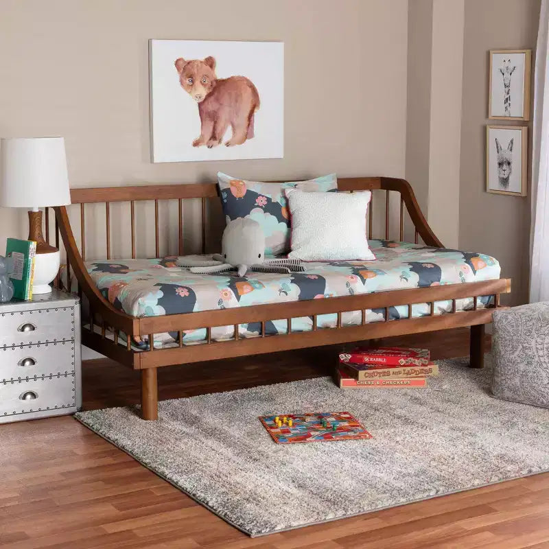 Helio Wood Twin Daybed - Walnut Brown