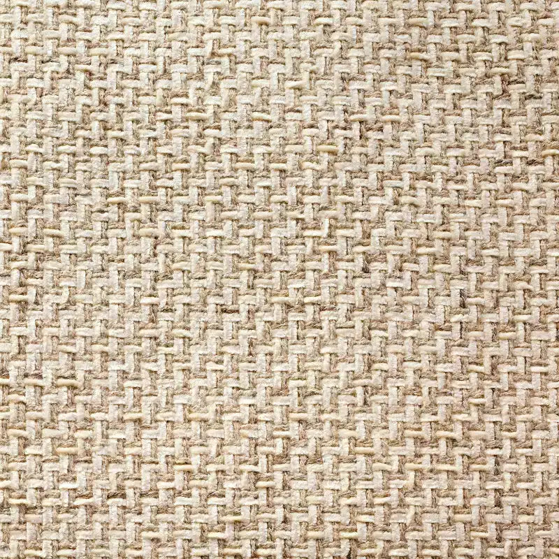 Wool Pattern Square Pouf - Cream