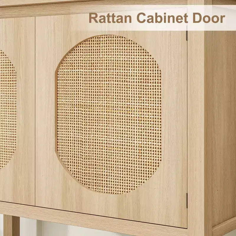 Coffee Bar Cabinet, Storage Cabinet with 2 Doors, Buffet Cabinet with Storage, Buffet Sideboard Cabinet for Kitchen, Dining Room, Living Room