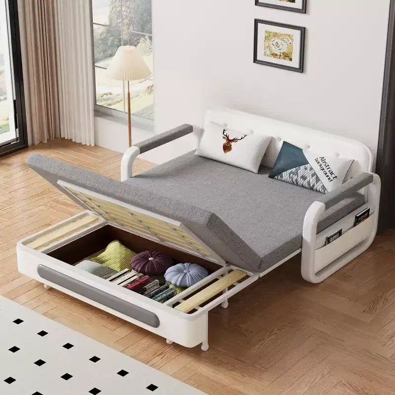 Farmhouse 59.84" Sleeper Sofa Convertible with Storage Base