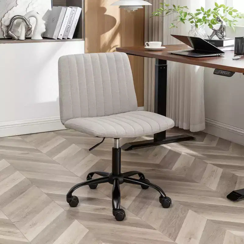 Chaise de bureau pivotante en tissu Masar