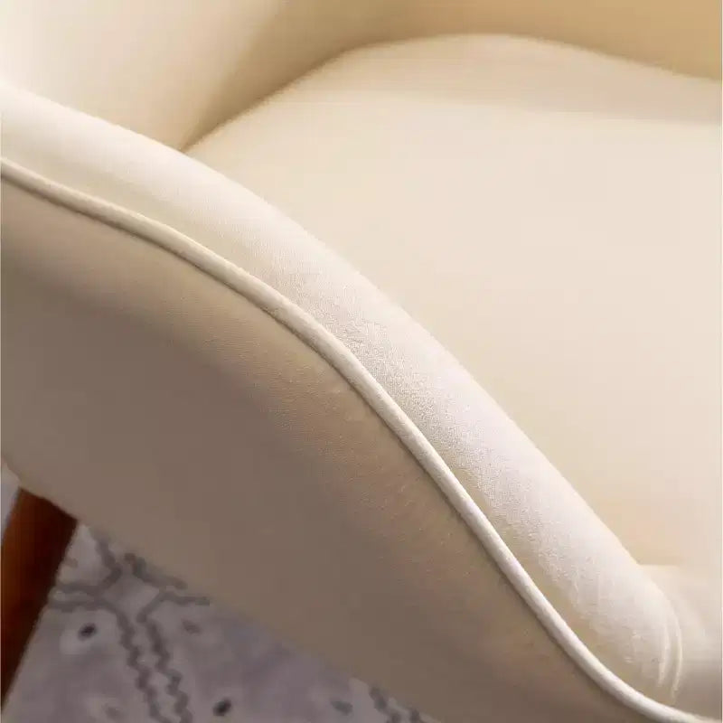 Doarnin Contemporary Velvet Tufted Button Back Accent Chair - White