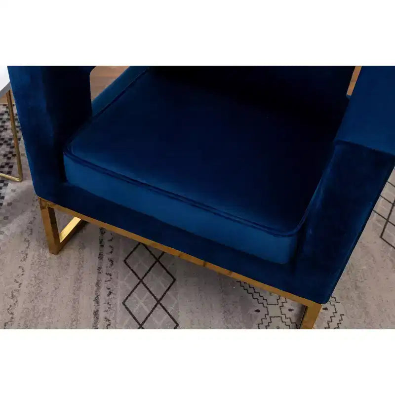 Lenola Contemporary Upholstered Accent Arm Chair - Blue