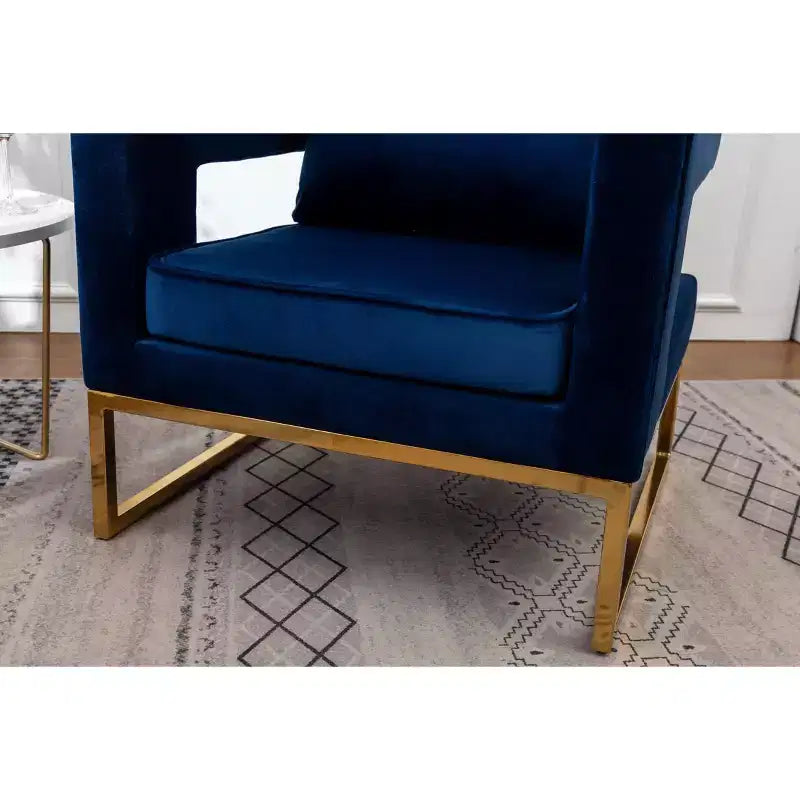 Lenola Contemporary Upholstered Accent Arm Chair - Blue