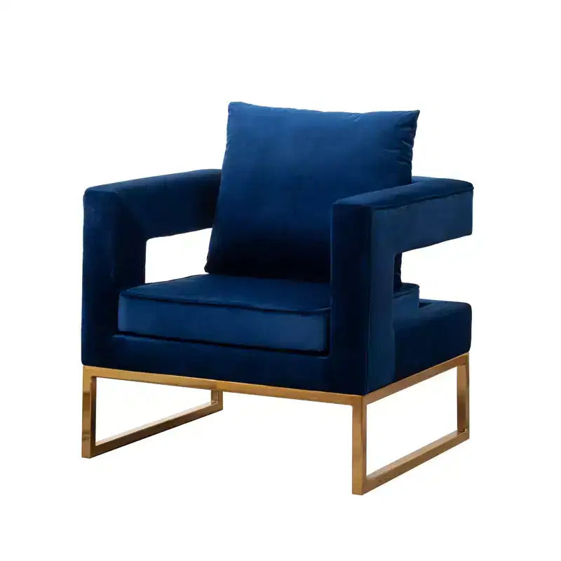 Lenola Contemporary Upholstered Accent Arm Chair - Blue