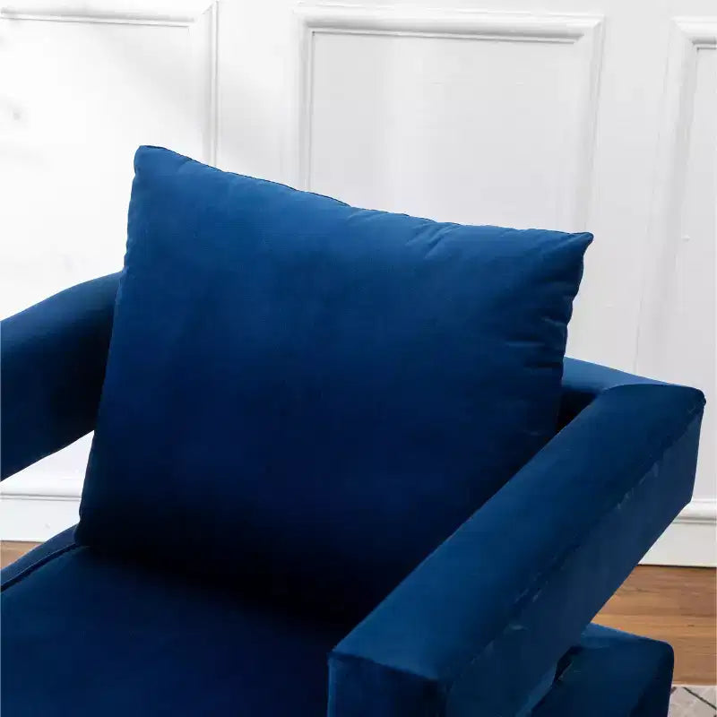 Lenola Contemporary Upholstered Accent Arm Chair - Blue
