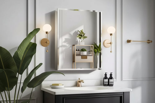 PexFix 26x20 Rectangle Recessed/Surface Mount Medicine Cabinet with Mirror