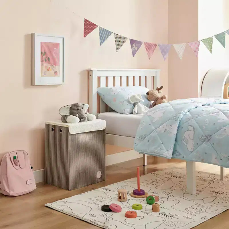 Collapsible Corduroy Kids Laundry Hamper & Toy Storage