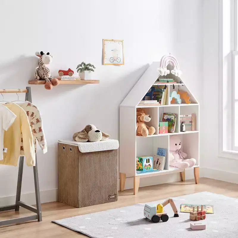 Collapsible Corduroy Kids Laundry Hamper & Toy Storage