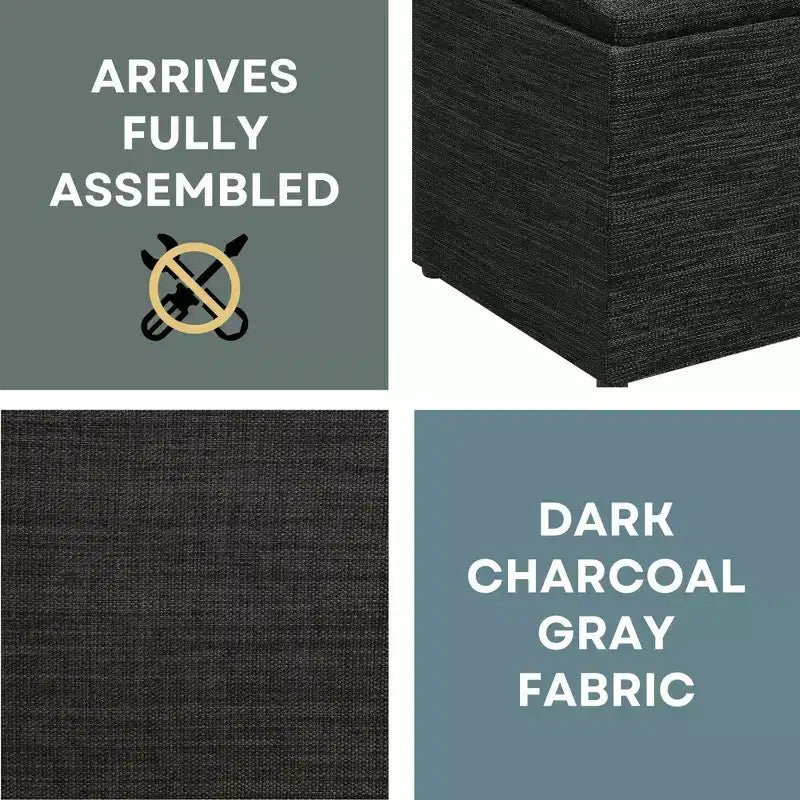 Accent Storage Ottoman with Reversible Tray
