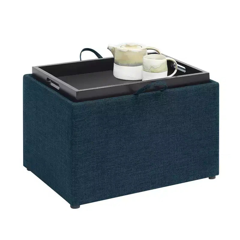 Breighton Home Designs4Comfort Accent Storage Ottoman with Reversible Tray