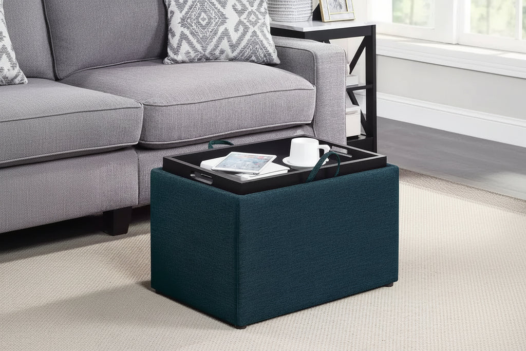 Breighton Home Designs4Comfort Accent Storage Ottoman with Reversible Tray