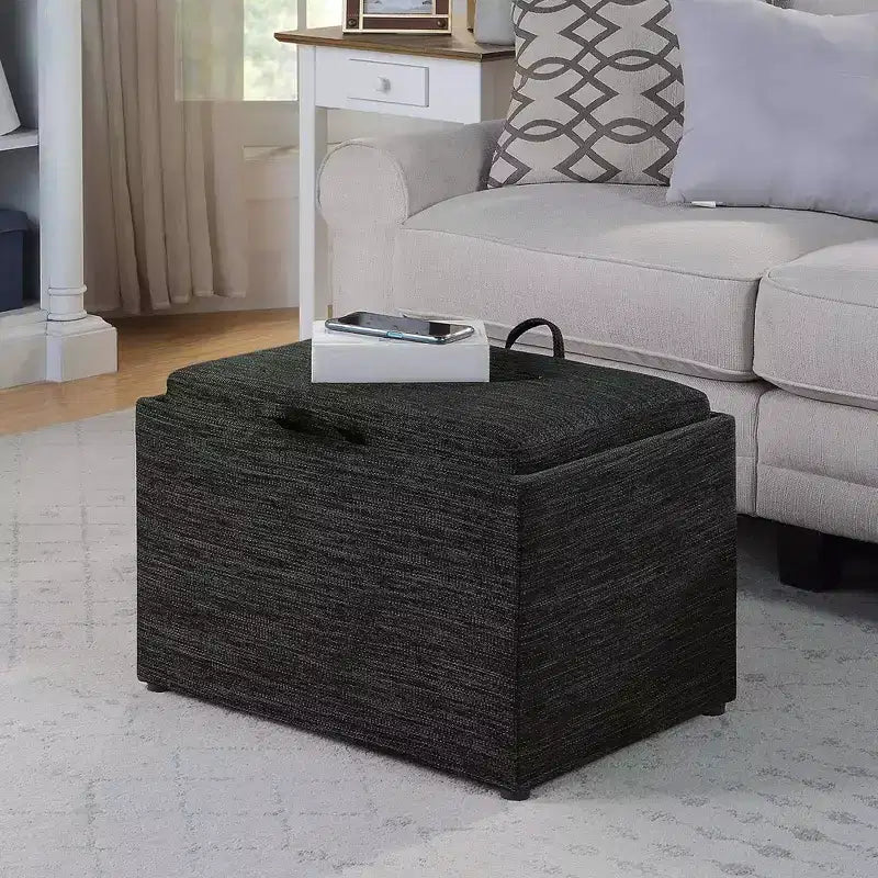 Breighton Home Designs4Comfort Accent Storage Ottoman with Reversible Tray