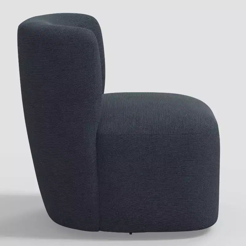 Neko Linen-Blend Swivel Accent Chair