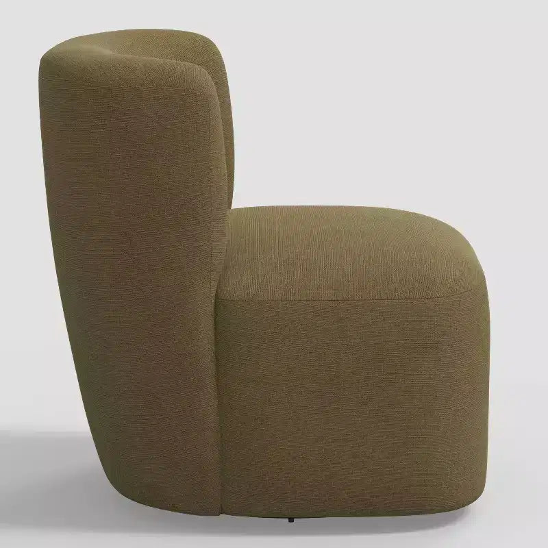 Neko Linen-Blend Swivel Accent Chair