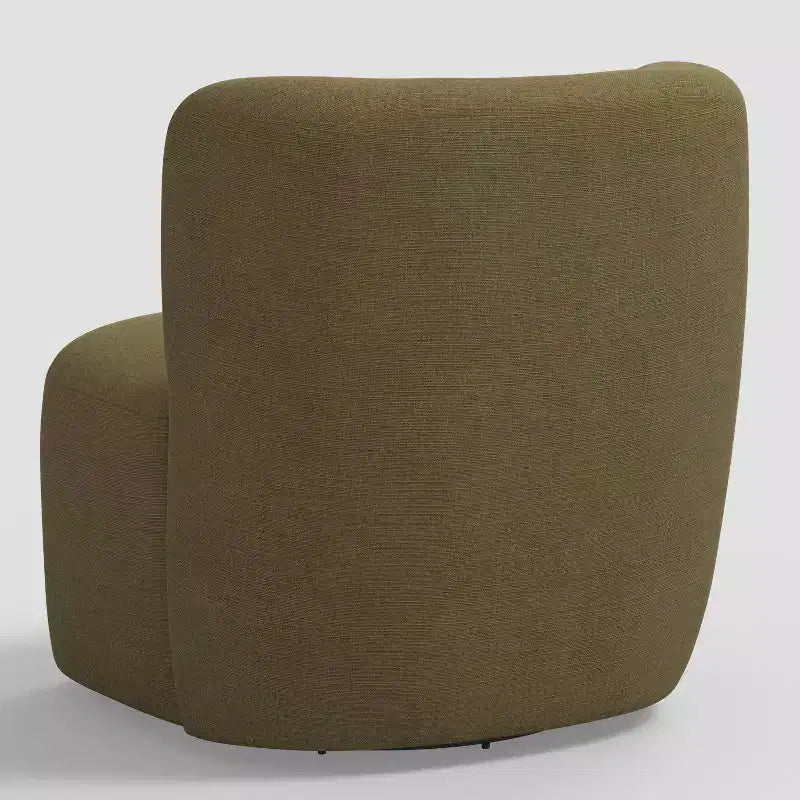 Neko Linen-Blend Swivel Accent Chair