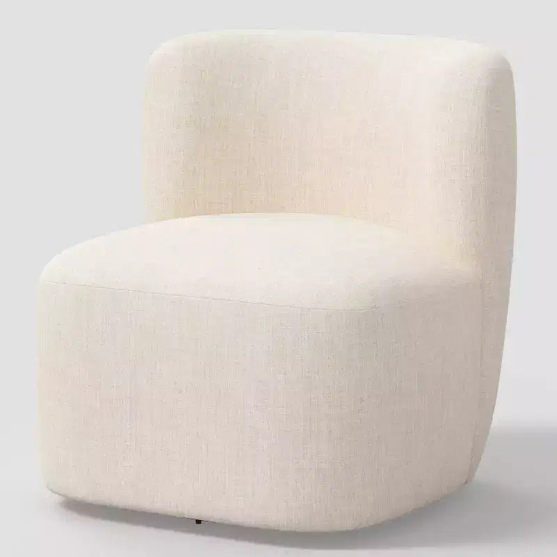 Neko Linen-Blend Swivel Accent Chair