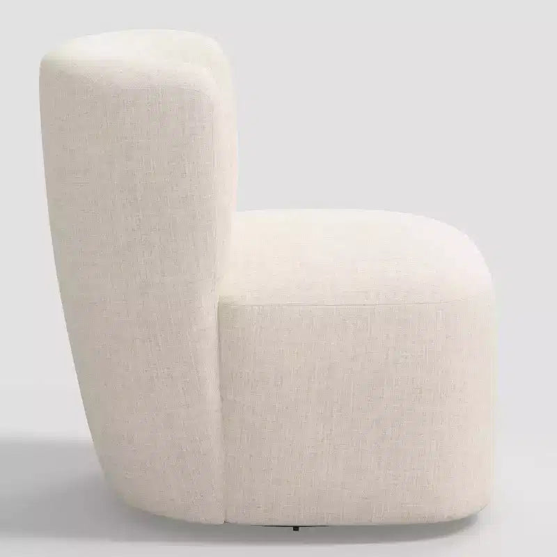 Neko Linen-Blend Swivel Accent Chair