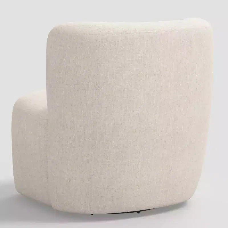 Neko Linen-Blend Swivel Accent Chair