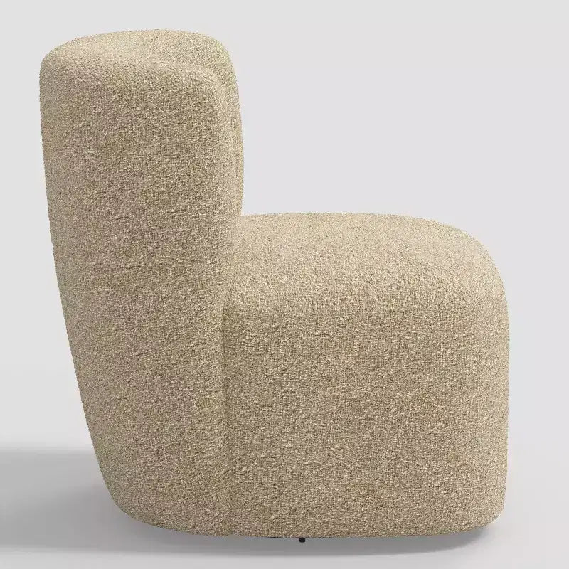 Neko Linen-Blend Swivel Accent Chair
