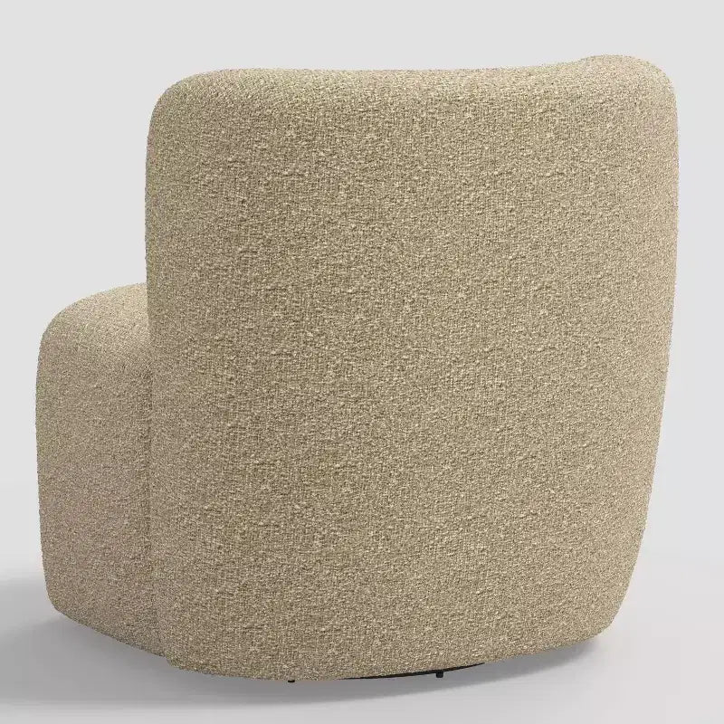Neko Linen-Blend Swivel Accent Chair