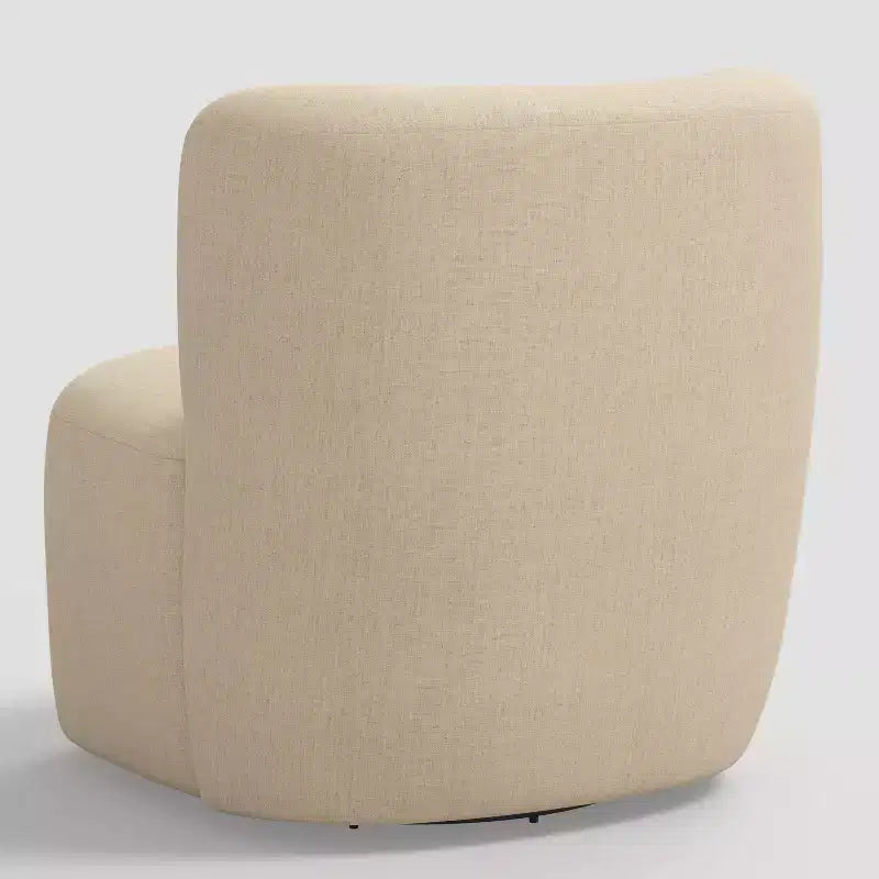 Neko Linen-Blend Swivel Accent Chair