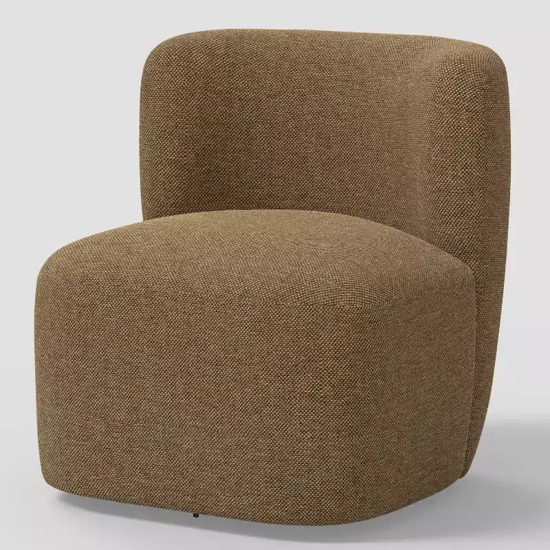 Neko Linen-Blend Swivel Accent Chair