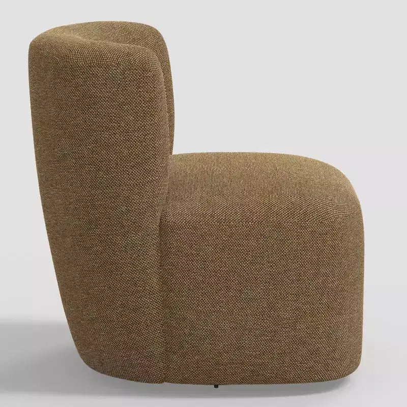 Neko Linen-Blend Swivel Accent Chair