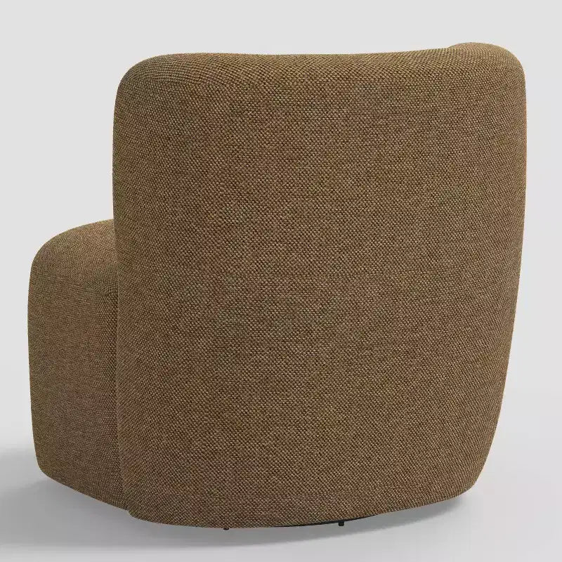 Neko Linen-Blend Swivel Accent Chair
