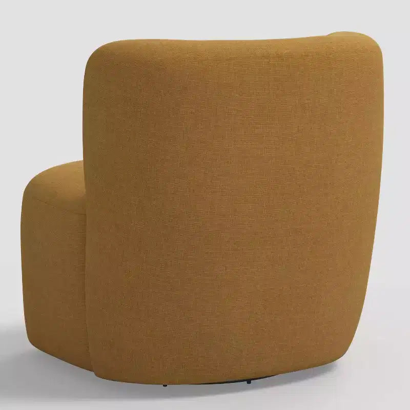 Neko Linen-Blend Swivel Accent Chair