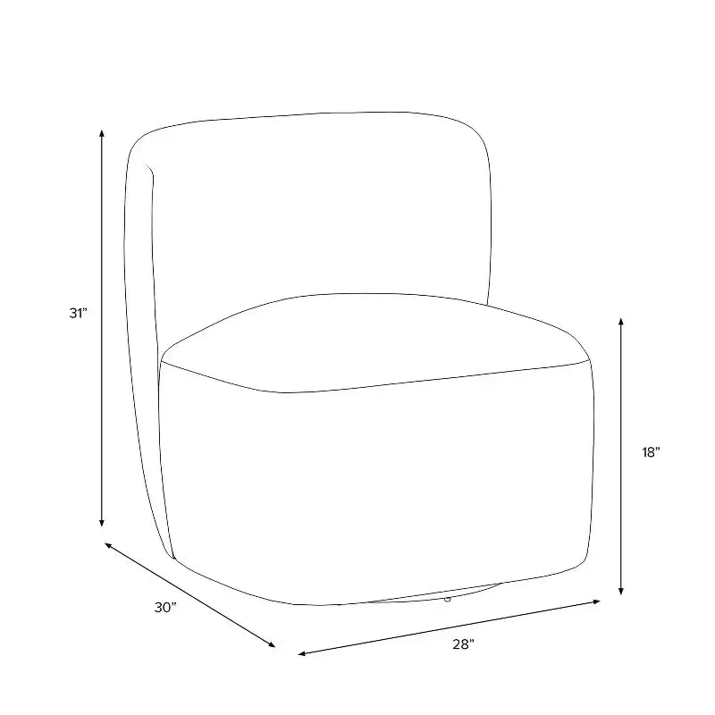 Neko Linen-Blend Swivel Accent Chair
