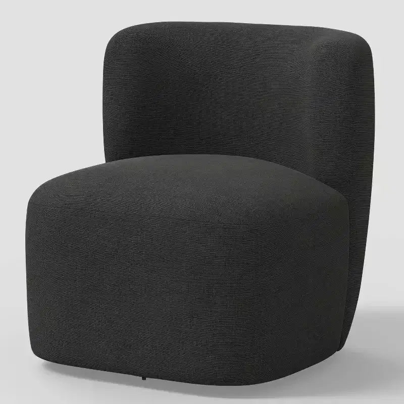 Neko Linen-Blend Swivel Accent Chair