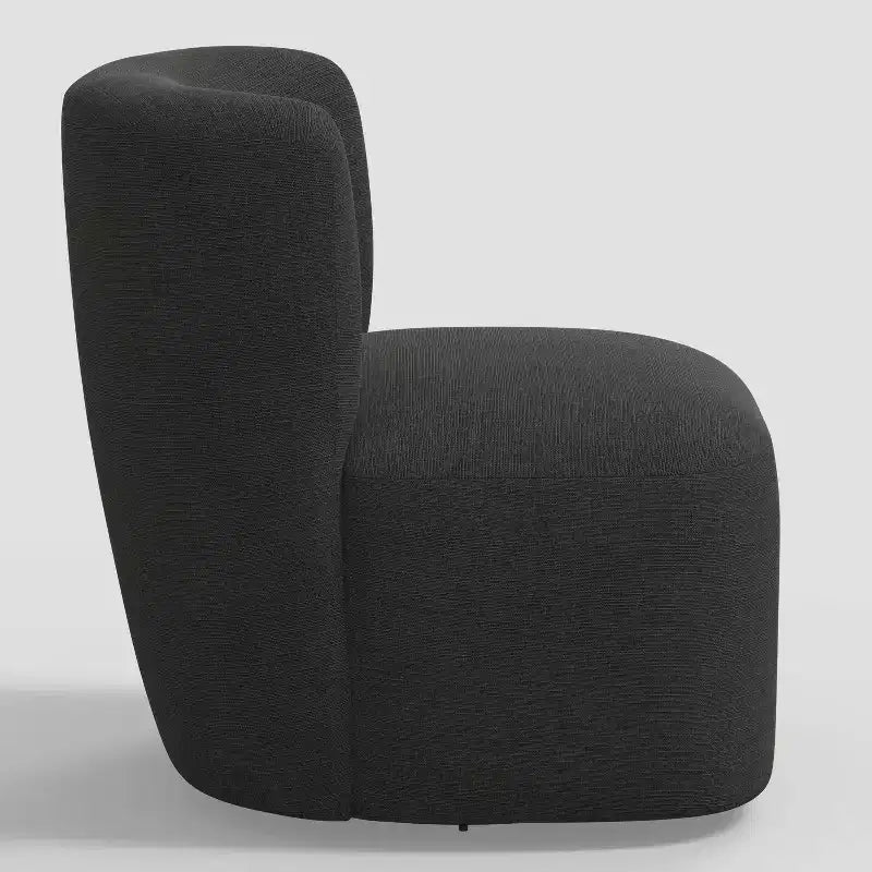 Neko Linen-Blend Swivel Accent Chair