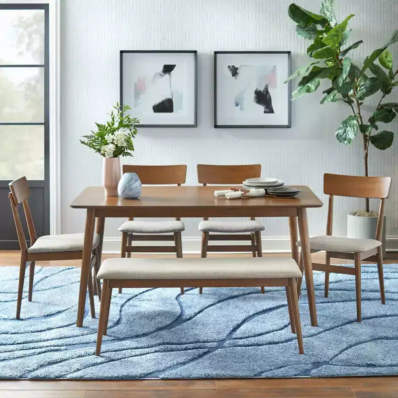 Newington Mid-Century Modern Bench