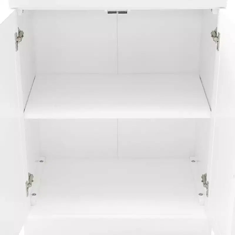Stanton 78" Glass Door Kitchen Storage Pantry Cabinet